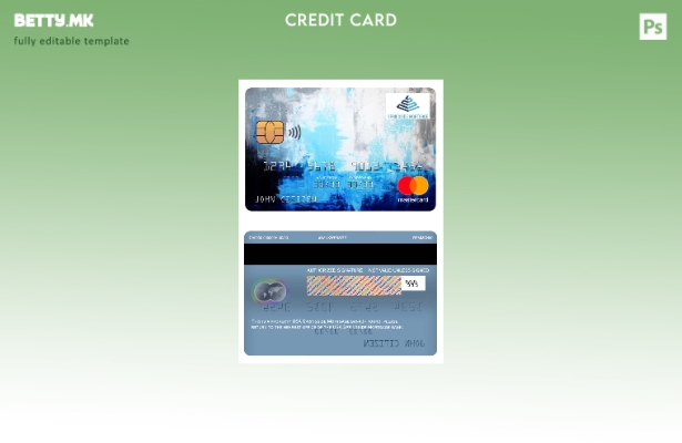 Модерен стил на САД Спрингсајд Хипотека банка мастер картички шаблон